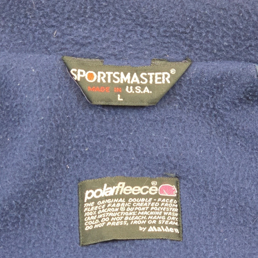 VTG Pepsi Alaska Jacket Polar Fleece Lined Sportsmaster USA Made Retro Blue L - Picture 6 of 8